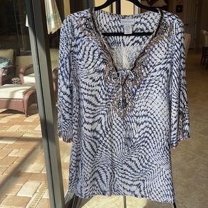 SOFT SURROUNDINGS SEQUIN TOP SIMPLY GORGEOUS SZ M